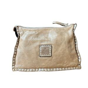 Campomaggi Studded Leather Bag in Ghiaccio